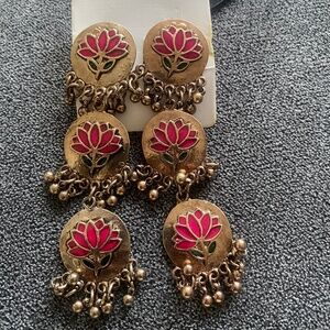 NWT Lotus long earrings
